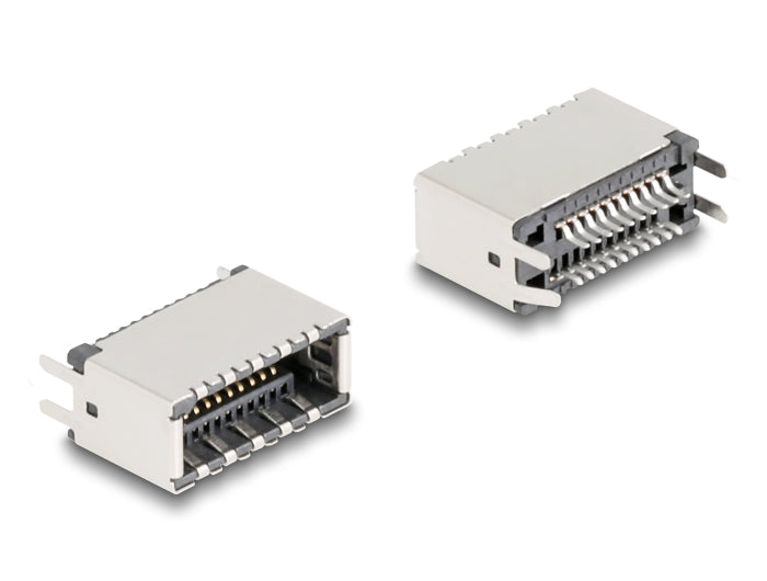 Delock USB Typ-E Key A 20 Pin Buchse vertikal zur SMT Lötmontage