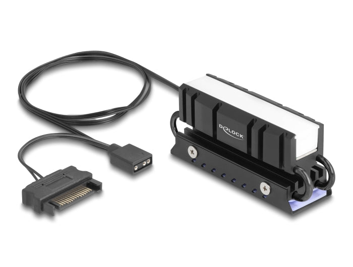 Delock M.2 Kühlkörper für SSD 2280 mit RGB LED Beleuchtung