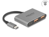 Delock 3 Port USB Hub 10 Gbps mit USB Type-C™ zu 1 x USB Type-C™ + 2 x USB Typ-A