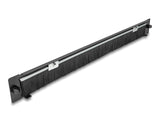 Delock 19″ 1 HE Kabelmanagement Bürstenleiste unten offen werkzeugfrei schwarz