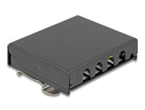 Delock Leergehäuse 4 Port für Keystone RJ-Module schwarz - zur Montage an Tisch, Wand oder Hutschiene