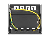 Delock Leergehäuse 4 Port für Keystone RJ-Module schwarz - zur Montage an Tisch, Wand oder Hutschiene