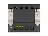 Delock Leergehäuse 4 Port für Keystone RJ-Module schwarz - zur Montage an Tisch, Wand oder Hutschiene