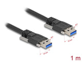 Delock USB 5 Gbps Kabel Typ-A Stecker zu Typ-A Stecker mit Schraubenabstand 19 mm / M3 Schrauben 1 m schwarz