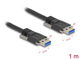 Delock USB 5 Gbps Kabel Typ-A Stecker zu Typ-A Stecker mit Schraubenabstand 19 mm 1 m schwarz