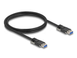Delock USB 5 Gbps Kabel Typ-A Stecker zu Typ-A Stecker mit Schraubenabstand 19 mm 1 m schwarz