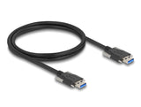 Delock USB 5 Gbps Kabel Typ-A Stecker zu Typ-A Stecker mit Schraubenabstand 22 mm 1 m schwarz