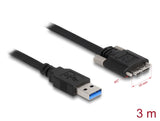 Delock USB 5 Gbps Kabel Typ-A Stecker zu Typ Micro-B Stecker mit Schrauben 3 m
