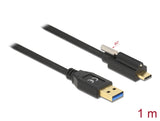 Delock USB 10 Gbps Kabel Typ-A Stecker zu USB Type-C™ Stecker mit Schraube oben 1 m