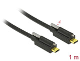 Delock USB 10 Gbps Kabel USB Type-C™ Stecker zu USB Type-C™ Stecker mit Schraube oben 1 m schwarz