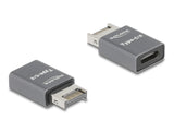 Delock Adapter USB 10 Gbps Typ-E Key A Stecker zu USB Type-C™ Buchse Metall