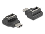 Delock Adapter USB 10 Gbps USB Type-C™ Stecker zu Typ-E Key A Buchse schwarz