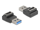 Delock Adapter USB 10 Gbps USB Typ-A Stecker zu Typ-E Key A Buchse gewinkelt