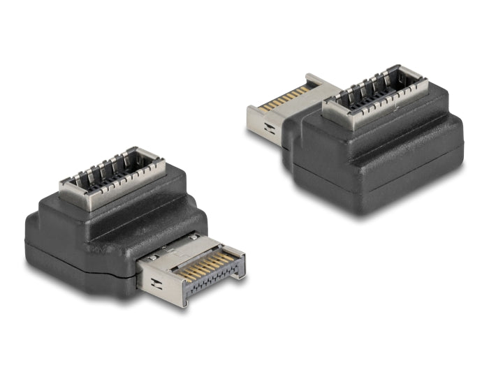 Delock Adapter USB 10 Gbps Typ-E Key A Stecker zu Buchse gewinkelt