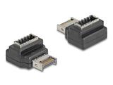 Delock Adapter USB 10 Gbps Typ-E Key A Stecker zu Buchse gewinkelt