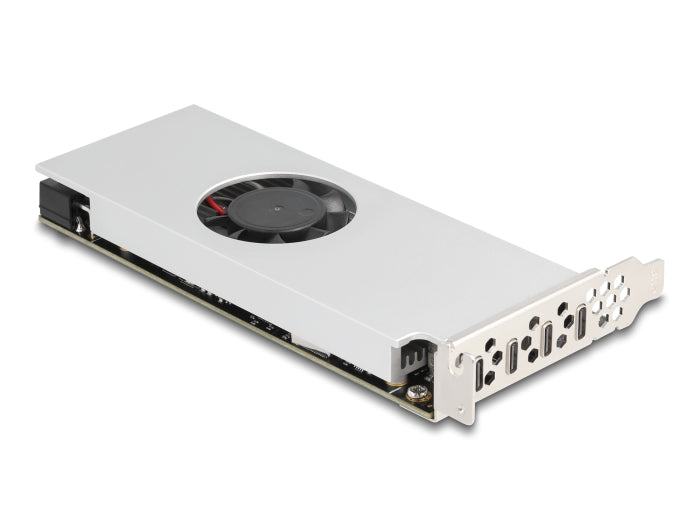 Delock PCI Express x16 Karte zu 4 x USB 20 Gbps USB Type-C™ Quad Channel mit Lüfter und Kühlkörper im Low Profile Formfaktor