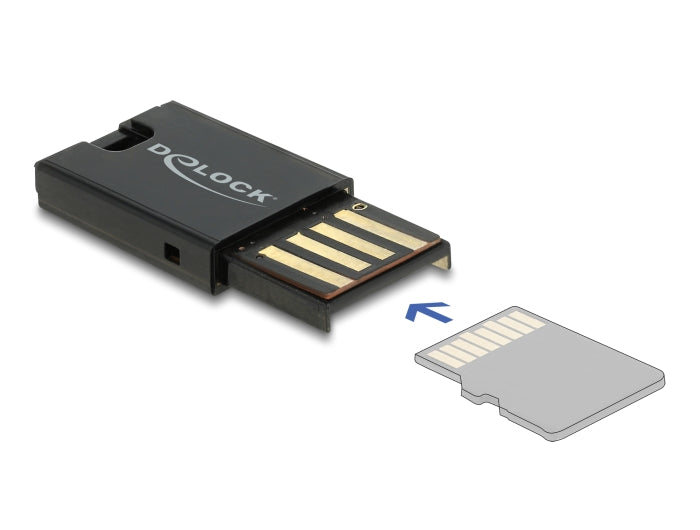 Delock USB 2.0 Card Reader für Micro SD Speicherkarten