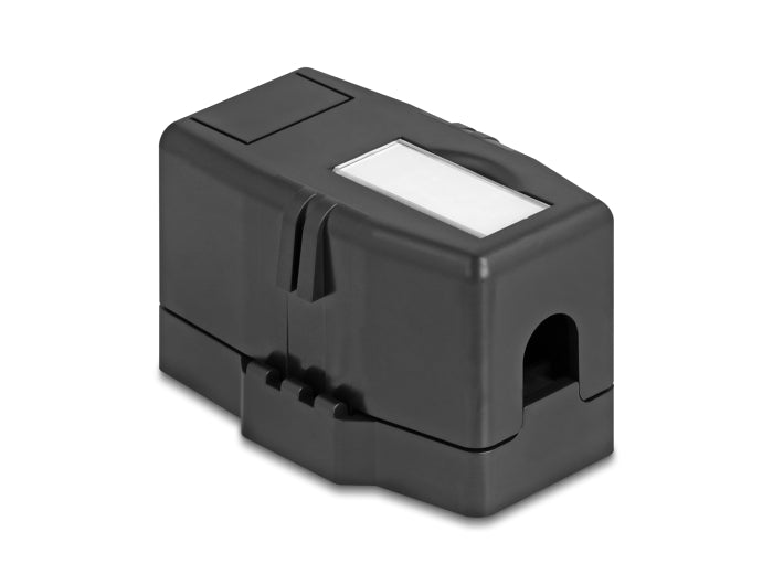 Delock Keystone Leergehäuse 1 Port mit magnetischer Unterseite, schwarz