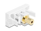 Delock Easy 45 Modul Klinkenbuchse 3,5 mm 4 Pin zu Klinkenbuchse 3,5 mm 4 Pin vergoldet weiß