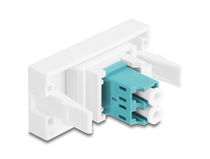 Delock Easy 45 Modul LC Duplex Buchse zu LC Duplex Buchse weiß / aqua