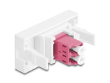 Delock Easy 45 Modul LC Duplex Buchse zu LC Duplex Buchse weiß / violett