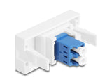 Delock Easy 45 Modul LC Duplex Buchse zu LC Duplex Buchse weiß / blau