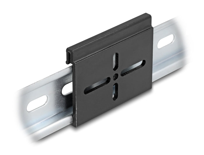 Delock Aluminium Montageclip für Hutschiene 60,0 x 47,8 mm schwarz