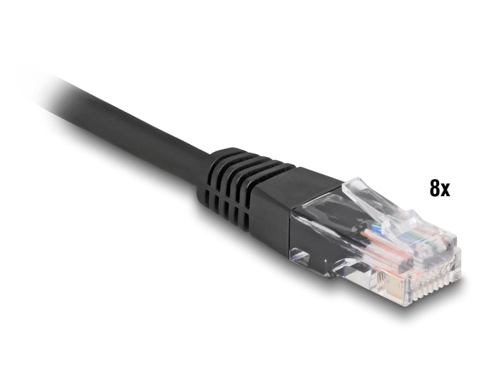 Delock RJ45 Trunk-Kabel 4 x Stecker zu 4 x Stecker Cat.5e UTP schwarz