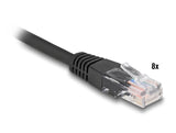 Delock RJ45 Trunk-Kabel 4 x Stecker zu 4 x Stecker Cat.5e UTP schwarz