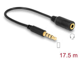 Delock Kabel Klinke 3,5 mm 4 Pin Stecker > Klinke 3,5 mm 4 Pin Buchse (ändert die Pinbelegung)