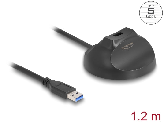 Delock Magnetischer Standfuß USB Typ-A 5 Gbps Docking Kabel 1,2 m