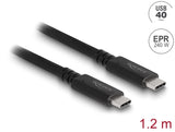 Delock USB4™ 40 Gbps Kabel koaxial 1,2 m USB PD 3.1 Extended Power Range 240 W