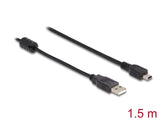 Delock Kabel USB 2.0 Typ-A Stecker > USB 2.0 Mini-B Stecker 1,5 m schwarz