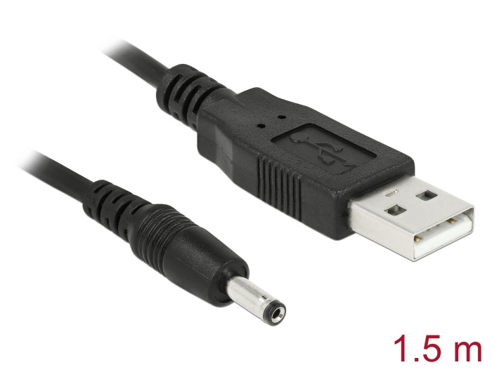 Delock USB Stromkabel zu DC 3,5 x 1,35 mm Stecker 1,5 m