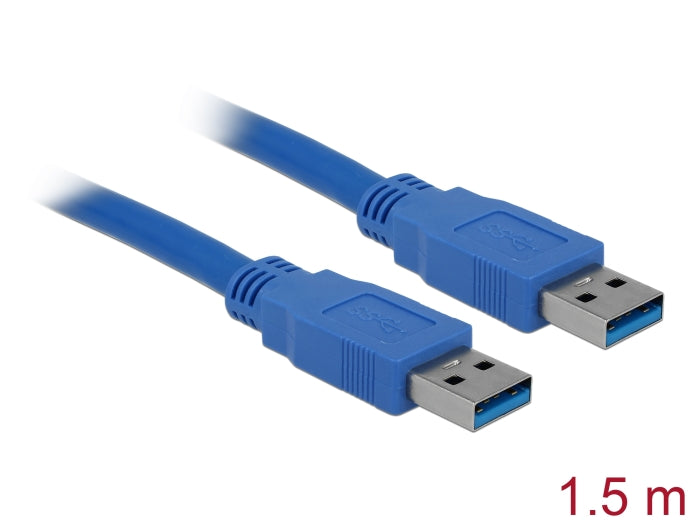 Delock USB 5 Gbps Kabel Typ-A Stecker zu Typ-A Stecker 1,5 m blau