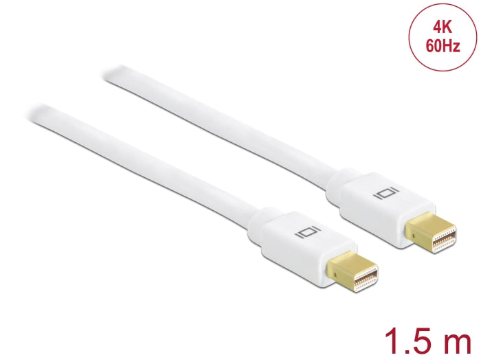 Delock Kabel Mini DisplayPort 1.2 Stecker > Mini DisplayPort Stecker 4K 60 Hz 1,5 m