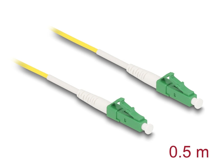 Delock Kabel Lichtwellenleiter LC-APC zu LC-APC Simplex Singlemode OS2 0,5 m