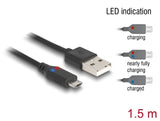 Delock USB zu Micro USB Daten- und Ladekabel mit LED Anzeige