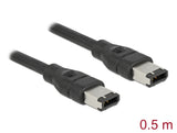 Delock Kabel FireWire 6 Pin Stecker > 6 Pin Stecker 0,5 m