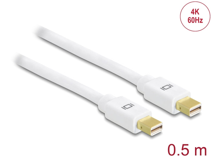 Delock Kabel Mini DisplayPort 1.2 Stecker > Mini DisplayPort Stecker 4K 60 Hz 0,5 m