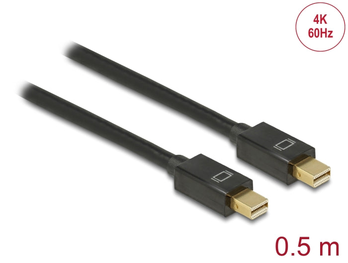 Delock Kabel Mini DisplayPort 1.2 Stecker > Mini DisplayPort Stecker 4K 60 Hz 0,5 m