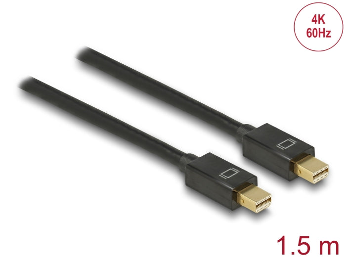 Delock Kabel Mini DisplayPort 1.2 Stecker > Mini DisplayPort Stecker 4K 60 Hz 1,5 m