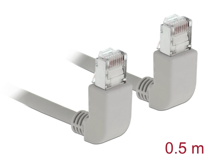 Delock Netzwerkkabel RJ45 Cat.5e SF/UTP oben / oben gewinkelt 0,5 m
