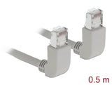 Delock Netzwerkkabel RJ45 Cat.5e SF/UTP oben / oben gewinkelt 0,5 m