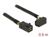Delock Kabel Mini SAS HD SFF-8643 > Mini SAS HD SFF-8643 gewinkelt 0,5 m