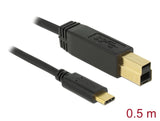 Delock USB 10 Gbps Kabel USB Type-C™ zu Typ-B 0,5 m