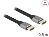 Delock Ultra High Speed HDMI Kabel 48 Gbps 8K 60 Hz grau 0,5 m zertifiziert