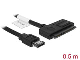 Delock Kabel Power Over eSATA > SATA 22 Pin 0,5 m