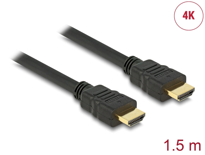 Delock Kabel High Speed HDMI mit Ethernet – HDMI A Stecker > HDMI A Stecker 4K 1,5 m