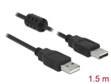 Delock Kabel USB 2.0 Typ-A Stecker > USB 2.0 Typ-A Stecker 1,5 m schwarz